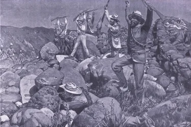 Udawana kapitulacja, która wciągnęła Liverpool w rozpaczliwą sytuację, ilustracja z After Pretoria: The Guerilla War, 1902