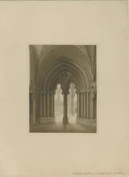 Wnętrze katedry w Lichfield - wejście do kapitularza: rysunek w sepii i [ok. 1820]