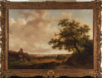 Widok na Mozę, Holandia, 1859