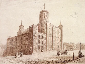 Tower of London, Londyn, ok. 1820
