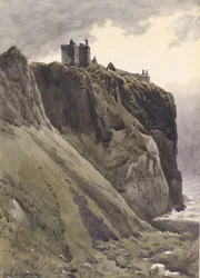 Stary Zamek, Dunottar (akwarela)