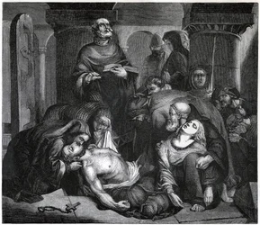 Pogrzeb Harolda w opactwie Waltham, 1847