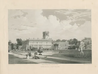 Trentham Hall: grawer litotinty, bd [ok. 1846] (druk)