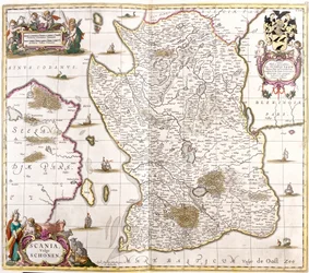Mapa Scany (Szwecja) (akwaforta
