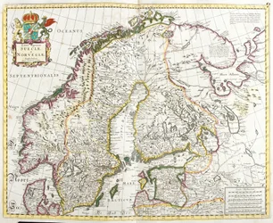 Mapa Szwecji i Norwegii (akwaforta