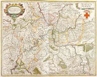 Mapa Archeveche w Treves (Niemcy) (akwaforta