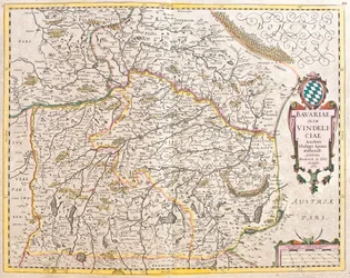 Mapa Baviere (Niemcy) (akwaforta)