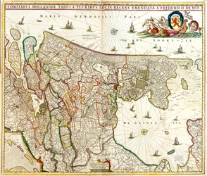 Mapa hrabiego Holandii (Holandia) (akwaforta
