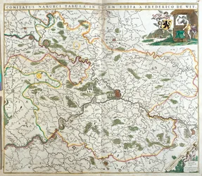 Mapa hrabiego Namur (Belgia) (akwaforta