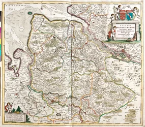 Mapa księcia Bremy i Verden (Niemcy) (akwaforta)