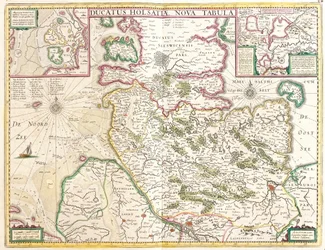 Mapa księcia Holsztynu (Niemcy) (akwaforta)