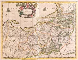 Mapa Królestwa Prus (Niemcy) (akwaforta
