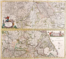 Mapa Rhenanie (Niemcy) (akwaforta