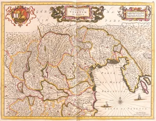 Mapa terytoriów weneckich we Włoszech (akwaforta