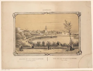 Widok na Arnhem Widok miasta Arnhem z den Berg (tytuł na obiekcie) Gelderland (tytuł serii na obiekcie)