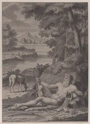 Bóg rzeki w krajobrazie, 1725.