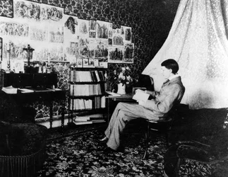 Aubrey Beardsley w hotelu Cosmopolitan, Menton, Francja, 1898
