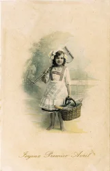 Radosne Prima Aprilis, 1906 (kolorowe zdjęcie)