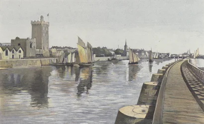 Les Sables-DOlonne, Port Channel i Arundel Tower, pełniące rolę latarni morskiej