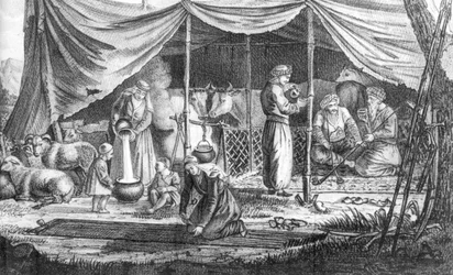 A Family of Kurdish Nomads, z Voyage en Perse Gasparda Drouville