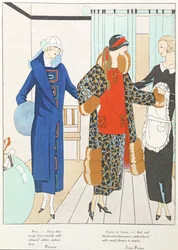 Kilka ładnych nowości z Art-Gout-Beaute, kostiumy Premet i Jean Patou, październik 1923 r. (litografia)