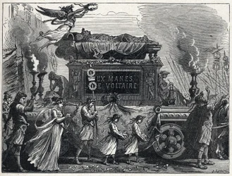 Czołg funebre niosący ciało Voltaire