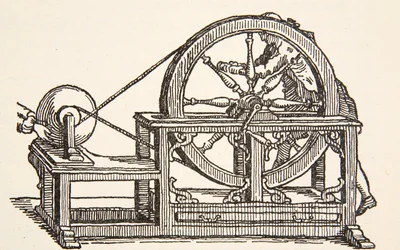 Maszyna elektryczna Abbe Nollets, 1746, kopia Borisa Mestchersky