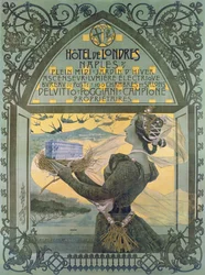 Reklama Hotelu de Londres w Neapolu