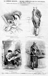 Strona reklamowa dzieł Balzaca - w „Charivari”, lipiec 1842 r.