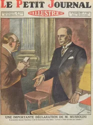 Ważna deklaracja Benito Mussoliniego (1883-1945) z Le Petit Journal, 25 grudnia 1927