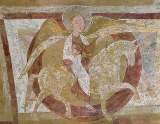 Anioł na koniu, ze stropu krypty (zob. 162691, 170068 i 170069)