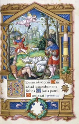 Zwiastowanie pasterzom z Księgi Godzin sporządzonej dla Franciszka I, ok. 1532-1540