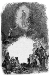 Ukazanie się Matki Boskiej Bernadetcie Soubirous (1844-1879) w jaskini Lourdes, Hautes Pyrenees (65)