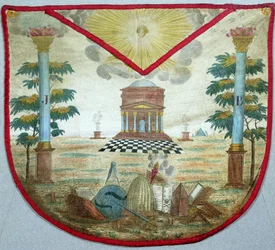 Fartuch Mistrza, XVIII w. (skóra malowana)