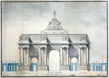 Łuk Triumfalny, ok. 1810 (toaleta z piórem i atramentem na papierze)