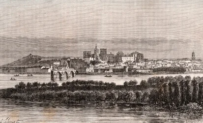 Awinion w Vaucluse - rycina w „La France illustrée: geografia, historia, administracja statystyczna” V.A. Malt-Browna. 1884