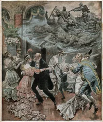 Bal w Berlinie w 1916 roku (druk)