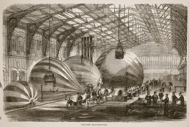 Manufaktura Balonów, ilustracja z Historii wojny między Francją a Niemcami w Cassells, 1870-1871