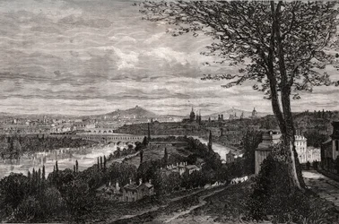 Bellevue (Seine-et-Oise) - rycina w „La France illustrée: geografia, historia, administracja statystyczna” autorstwa V.A. Malt-Browna. 1884
