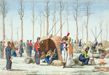 Biwak wojsk rosyjskich na Polach Elizejskich, Paryż, 31 marca 1814