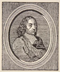 Blaise Pascal, ilustracja z Historii Narodu Francuskiego, Nauki, tomy I i II, autorstwa Gabriela Hanotaux (1853-1944), 1924