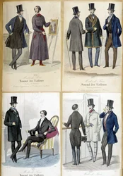Tablice ilustrujące modę męską z „Journal des tailors” z 1848 r.