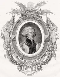 Bon-Adrien Jeannot de Moncey, Duc de Conegliano, rytowany przez Pannemaker-Ligny według Linarda, z "Histoire de la Revolution Francaise" Louisa Blanc (1811-82).