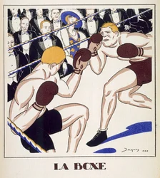 Boks, z filmu "Monsieur" 1920 (druk pochoir)
