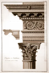 Stolica i belkowanie, Maison Carrée, Nimes, Francja