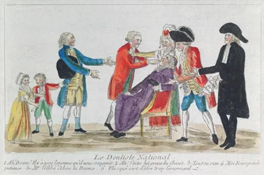 Karykatura nacjonalizacji majątku kościelnego we Francji podczas Rewolucji Francuskiej, 1792