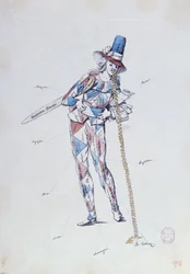 Karykatura satyryczna francuska emigracja arystokratyczna, ok. 1792 r.
