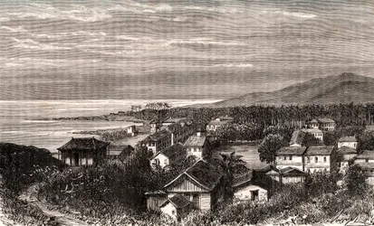 Cayenne - Commune en outre mer Guyane - rycina w „La France illustree: geografia, historia, administracja statystyczna” autorstwa V.A. Słodowo-Brązowy. 1884