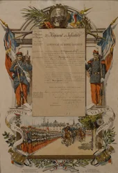 Zaświadczenie o dobrym zachowaniu, 37 Pułk Piechoty, 1896