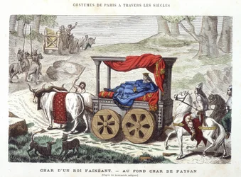 Char leniwego króla i rydwan chłopa - w „Paryżu przez wieki” 1881